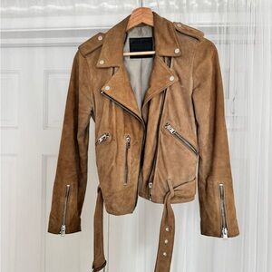 ALL SAINTS Tan Suede Women's Jacket US 6 RRP $600